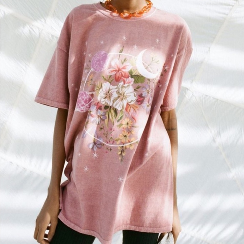 Urban Outfitters Cosmic Floral T-Shirt Dress